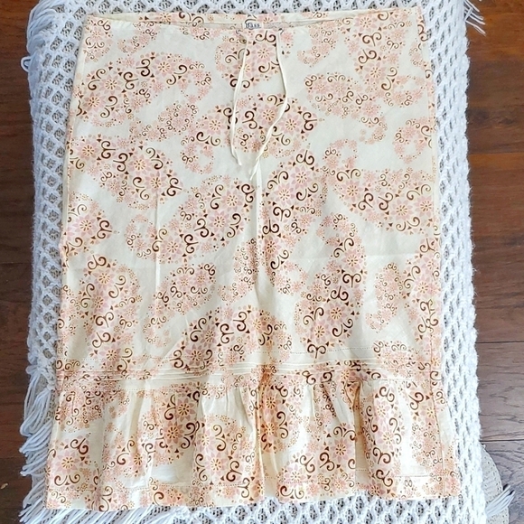 G.H. Bass & Co. Linen Cotton Floral Midi Skirt - Picture 3 of 17